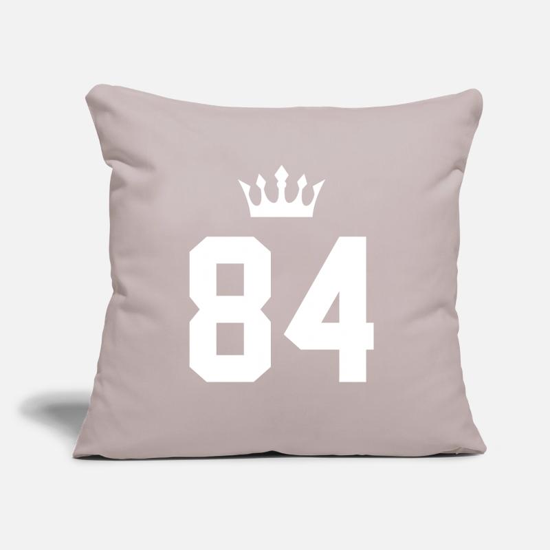84 Couronne numérique Housse de coussin décorative 45 x 45 cm