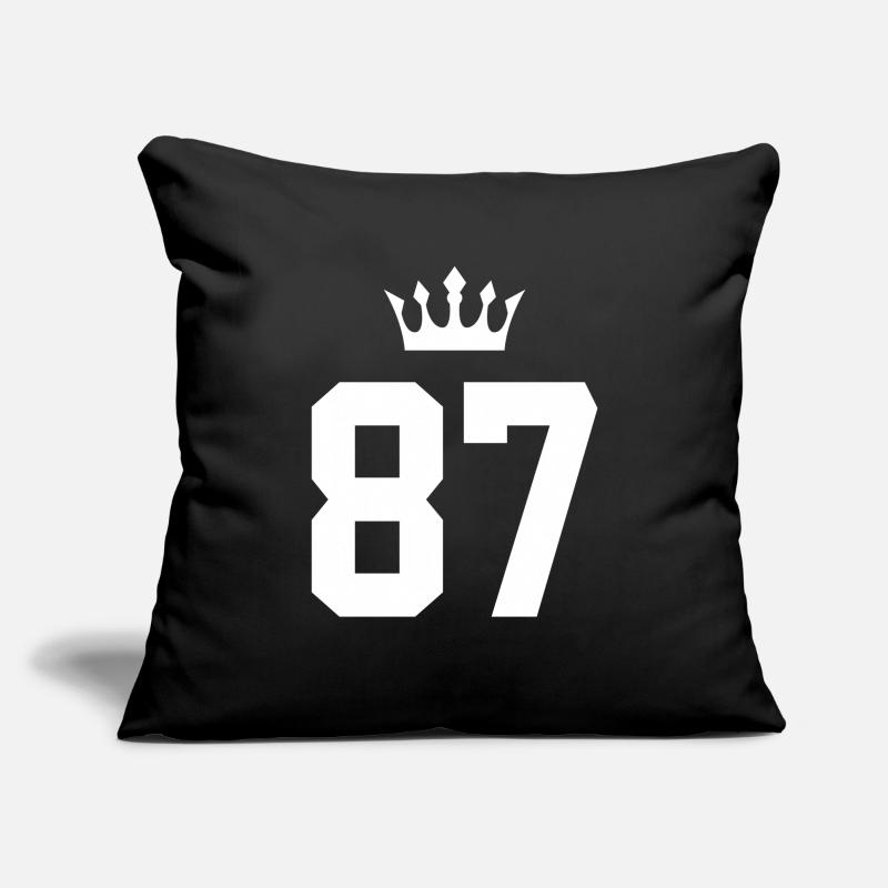 87 Number crown Sofa pillowcase 17,3'' x 17,3'' (45 x 45 cm)