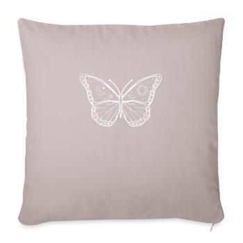 Esthétique Céleste Papillon Galaxie Soleil Lune - Housse de coussin décorative 45 x 45 cm - taupe clair - Devant