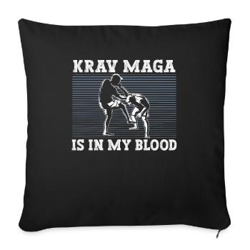 Krav Maga Martial Arts Krav Maga Trainer Krav Maga - Sofa pillowcase 17,3'' x 17,3'' (45 x 45 cm) - black - Front