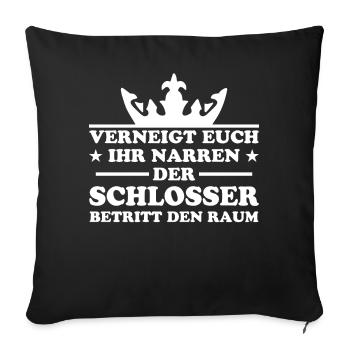 Schlosser Beruf Lustiger Spruch Schloss Geschenk - Sofakissenbezug 45 x 45 cm - Schwarz - Vorne