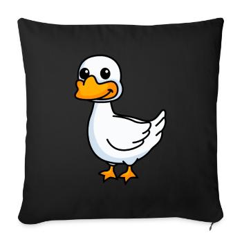 Gans Comic Tier - Sofakissenbezug 45 x 45 cm - Schwarz - Vorne