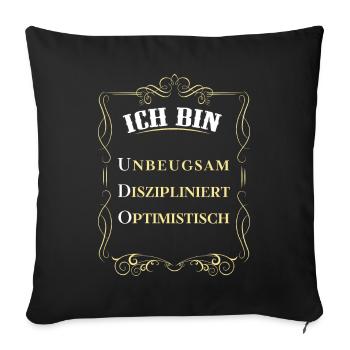 Für den besten Menschen - Ich bin Udo - Sofakissenbezug 45 x 45 cm - Schwarz - Vorne