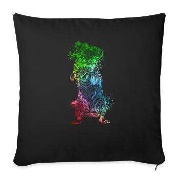 Colorful Degu - Sofa pillowcase 17,3'' x 17,3'' (45 x 45 cm) - black - Front