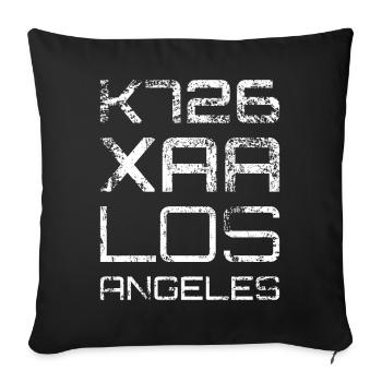 K726 XAA Los Angeles | Grunge | White - Sofakissenbezug 45 x 45 cm - Schwarz - Vorne