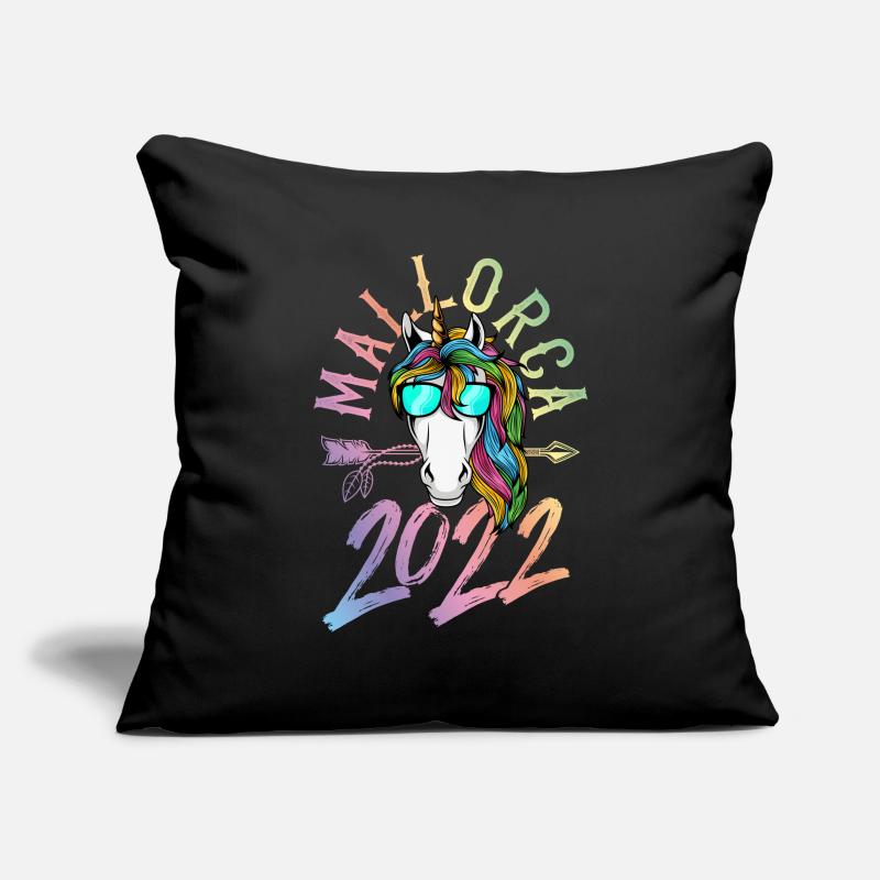mallorca 2022 einhorn bunt Sofakissenbezug 45 x 45 cm