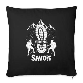 Top Savoie France Hiking and Skiing - Sofa pillowcase 17,3'' x 17,3'' (45 x 45 cm) - black - Front