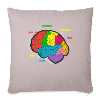 Diagram Brain Neurology Science - Sofa pillowcase 17,3'' x 17,3'' (45 x 45 cm) - light taupe - Front