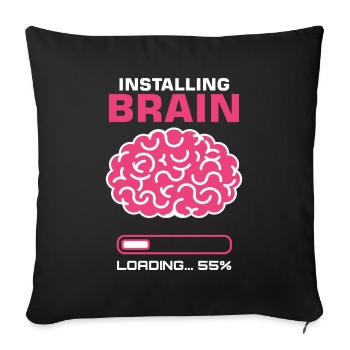 Installation de Brain Brain Science - Housse de coussin décorative 45 x 45 cm - noir - Devant
