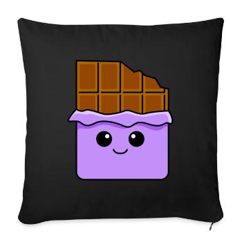 Bande dessinée chocolat - Housse de coussin décorative 45 x 45 cm - noir - Devant