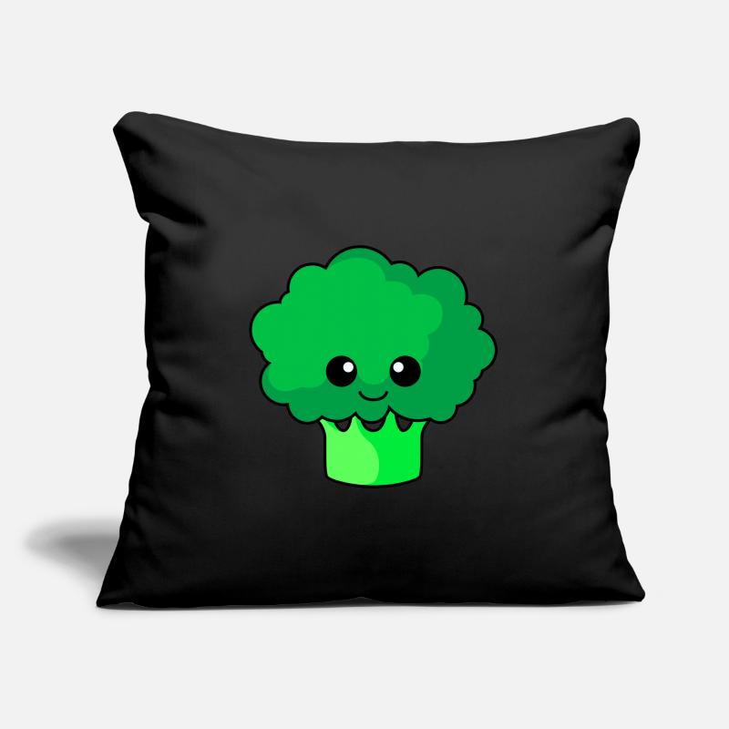 Bande dessinée brocoli Housse de coussin décorative 45 x 45 cm