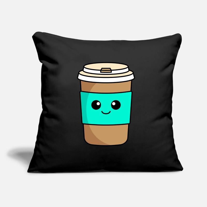 Café à emporter Comic Housse de coussin décorative 45 x 45 cm