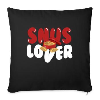 Snus Lover Tabak Nikotin - Sofakissenbezug 45 x 45 cm - Schwarz - Vorne