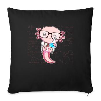 Kawaii Axolotl Science Funny Physics Chemistry G - Sofa pillowcase 17,3'' x 17,3'' (45 x 45 cm) - black - Front