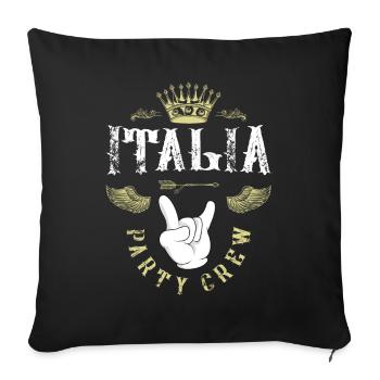Équipage de l’Italia Party - Housse de coussin décorative 45 x 45 cm - noir - Devant
