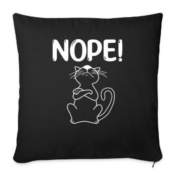 Funny Saying Cat Maine Coon Persian Gift - Sofa pillowcase 17,3'' x 17,3'' (45 x 45 cm) - black - Front