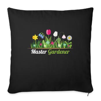 Maître jardinier Garten Gärtner - Housse de coussin décorative 45 x 45 cm - noir - Devant