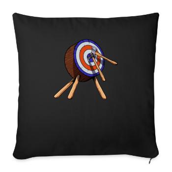 Axes in Target - Throw Axe - Sofa pillowcase 17,3'' x 17,3'' (45 x 45 cm) - black - Front
