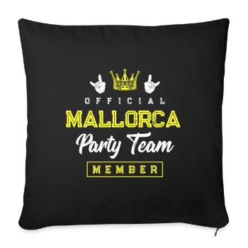 Équipage de fête de Majorque - Housse de coussin décorative 45 x 45 cm - noir - Devant
