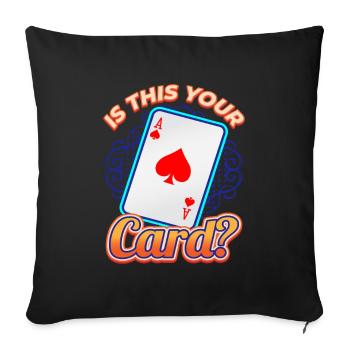 Is This Your Card? Sorcerer - Sofa pillowcase 17,3'' x 17,3'' (45 x 45 cm) - black - Front