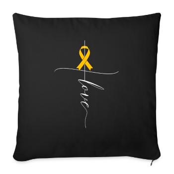 Anhang Krebs Bewusstsein Liebe Bernstein Ribbon Ge - Sofakissenbezug 45 x 45 cm - Schwarz - Vorne
