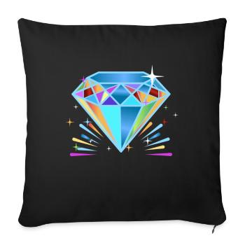 Diamond Gemstone Jewelry - Sofa pillowcase 17,3'' x 17,3'' (45 x 45 cm) - black - Front