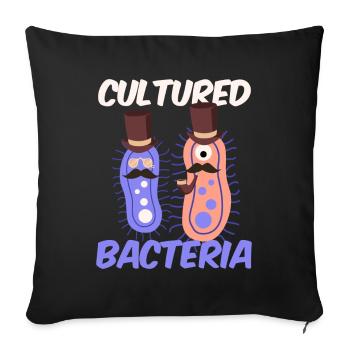 Cultured Bacteria Mikrobiologie Chemie - Sofakissenbezug 45 x 45 cm - Schwarz - Vorne