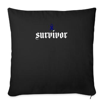 Gift for survivors of colon cancer (Colon Ca - Sofa pillowcase 17,3'' x 17,3'' (45 x 45 cm) - black - Front