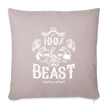 Gorilla Fitness Beast - Housse de coussin décorative 45 x 45 cm - taupe clair - Devant