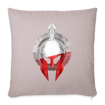Spartan Helmet Poland Flag Polska - Sofa pillowcase 17,3'' x 17,3'' (45 x 45 cm) - light taupe - Front