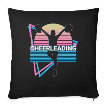 Cheerleader Cheerleading Vaporwave Esthétique - Housse de coussin décorative 45 x 45 cm - noir - Devant