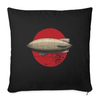 Zeppelin Airship Pilot Retro - Sofa pillowcase 17,3'' x 17,3'' (45 x 45 cm) - black - Front
