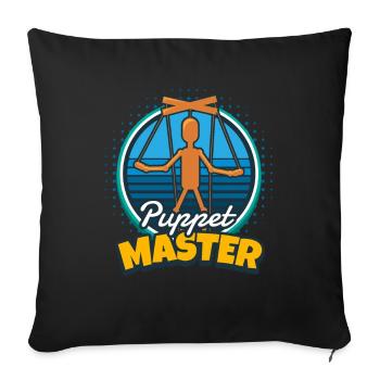 Puppet Master Puppeteer Doll - Sofa pillowcase 17,3'' x 17,3'' (45 x 45 cm) - black - Front