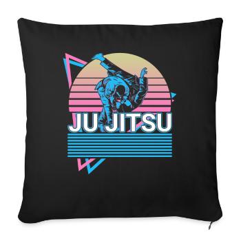 Ju Jitsu Retro Gift - Sofa pillowcase 17,3'' x 17,3'' (45 x 45 cm) - black - Front