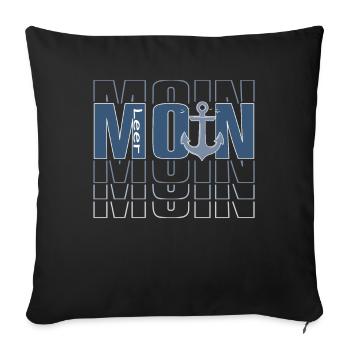 Leer Ostfriesland North Sea Caming Holiday - Sofa pillowcase 17,3'' x 17,3'' (45 x 45 cm) - black - Front