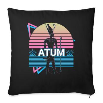 Atum Egyptian God Egypt Gift - Sofa pillowcase 17,3'' x 17,3'' (45 x 45 cm) - black - Front
