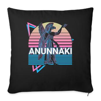 Anunnaki Egyptian God Gift - Sofa pillowcase 17,3'' x 17,3'' (45 x 45 cm) - black - Front