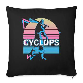 Cyclope Cadeau de mythologie grecque - Housse de coussin décorative 45 x 45 cm - noir - Devant