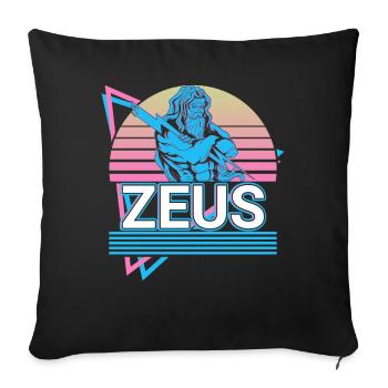 Zeus Grec Dieu du Ciel Cadeau - Housse de coussin décorative 45 x 45 cm - noir - Devant