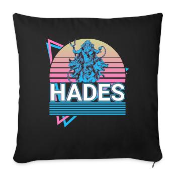 Hadès Don de Dieu Grec - Housse de coussin décorative 45 x 45 cm - noir - Devant
