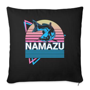 Namazu Japanese Mythology Gift - Sofa pillowcase 17,3'' x 17,3'' (45 x 45 cm) - black - Front