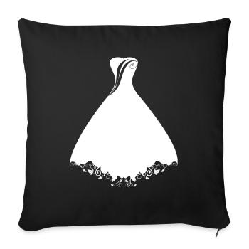 Wedding Dress Wedding Bachelor Evening - Sofa pillowcase 17,3'' x 17,3'' (45 x 45 cm) - black - Front
