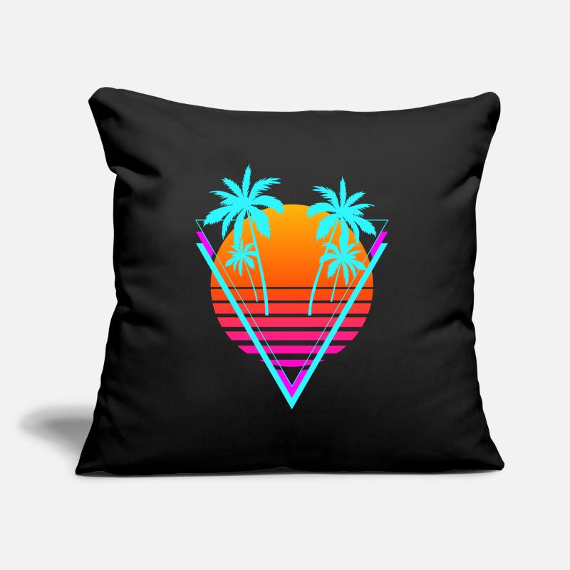 Vaporwave Aesthetic Retro Sunset Palm Sofa pillowcase 17,3'' x 17,3'' (45 x 45 cm)