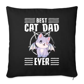 Kawaii Cat Pastel Goth Best Cat Dad Ever Gesche - Sofa pillowcase 17,3'' x 17,3'' (45 x 45 cm) - black - Front