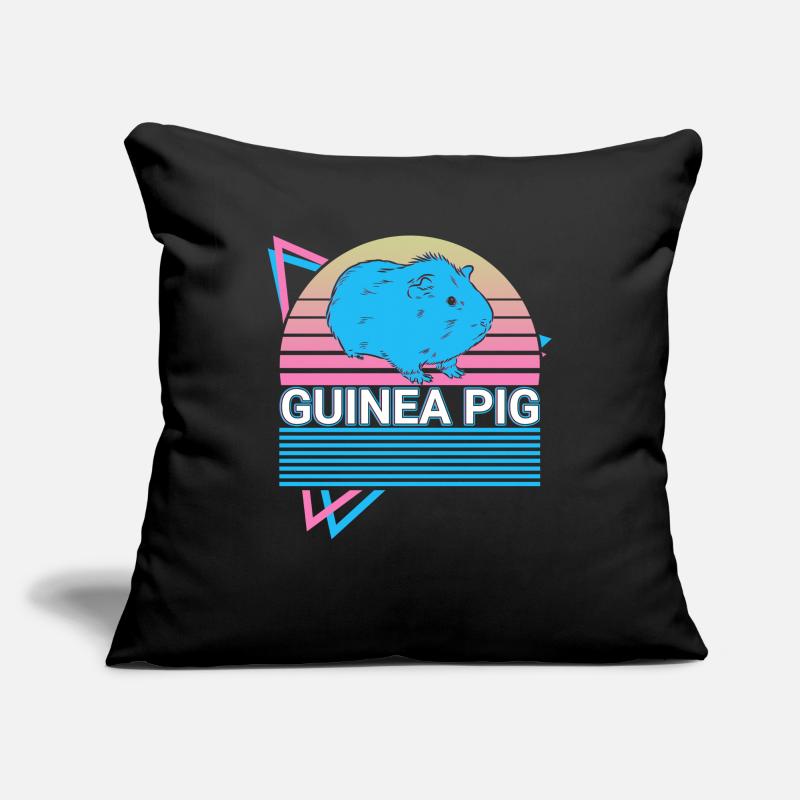 Cochon d’Inde Rétro Housse de coussin décorative 45 x 45 cm