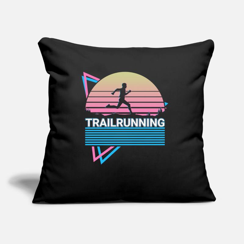 Trail Running Trail Runner Rétro Housse de coussin décorative 45 x 45 cm