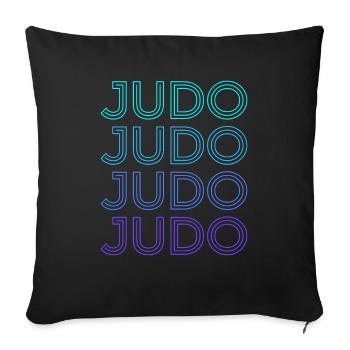 Judo Judoka Retro - Sofa pillowcase 17,3'' x 17,3'' (45 x 45 cm) - black - Front