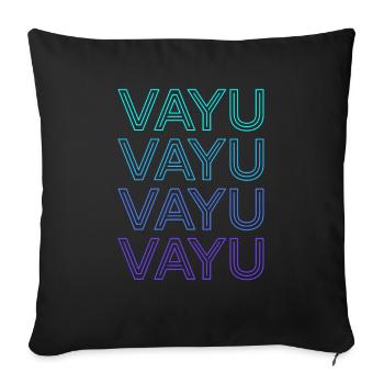 Vayu Dieu hindou Mythologie hindoue Hindouisme Rétro - Housse de coussin décorative 45 x 45 cm - noir - Devant