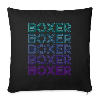 Boxer Hund Retro - Sofakissenbezug 45 x 45 cm - Schwarz - Vorne