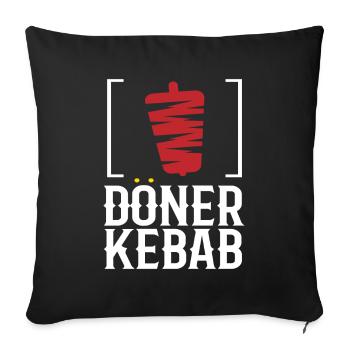 Doner Kebab Kebab Kebab skewer Rotisserie Snack - Sofa pillowcase 17,3'' x 17,3'' (45 x 45 cm) - black - Front